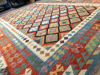 Kilim Chobi Handmade Multi Wool Rug (STK550-2028) 358X272CM, Rugs Online Rugs Sydney Australia, www.rugsonlinerugs.com.au