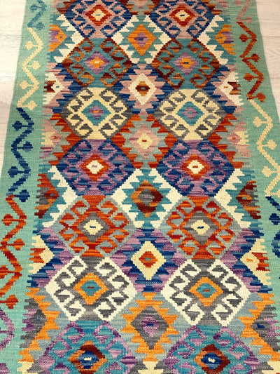 Kilim Chobi Handmade Multi Wool Runner Rug (STK550-2001) 244x79cm