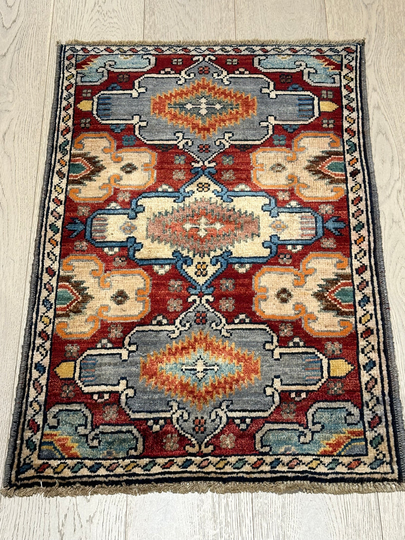 Chobi Handmade Vegi Dye Wool Rug (550-1966) 90x62cm