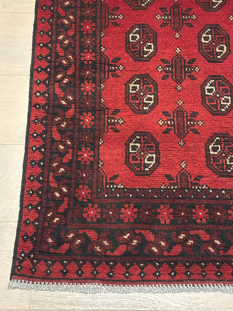 Bokhara Afghan Akhche Tribal Wool Runner Rug (STK550-2122) 193X76cm