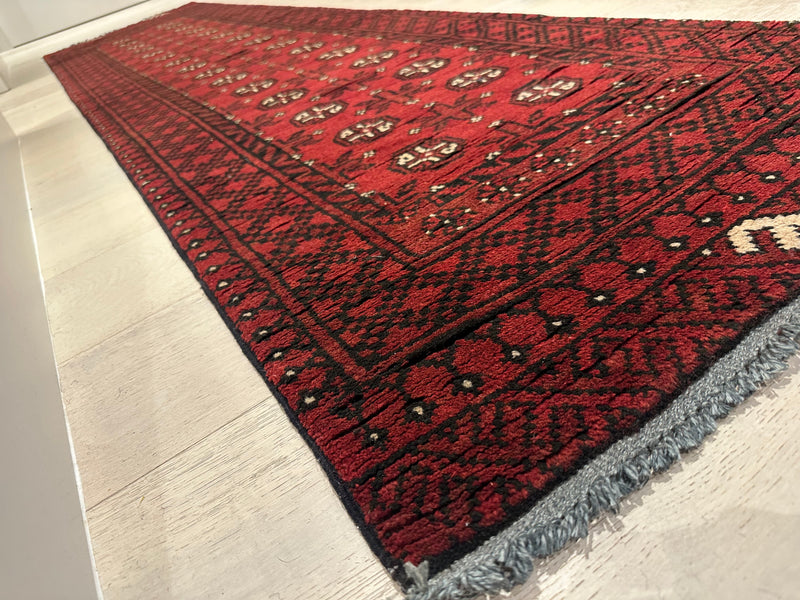 Bokhara Afghan Akhche Tribal Rug (STK550-2121) 287X70cm