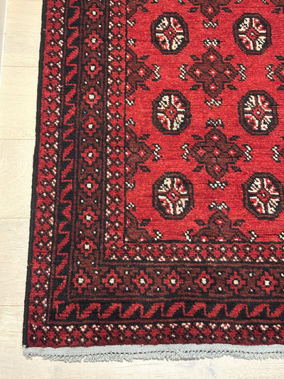 Bokhara Afghan Akhche Tribal Wool Runner Rug (STK550-2120) 292x83cm