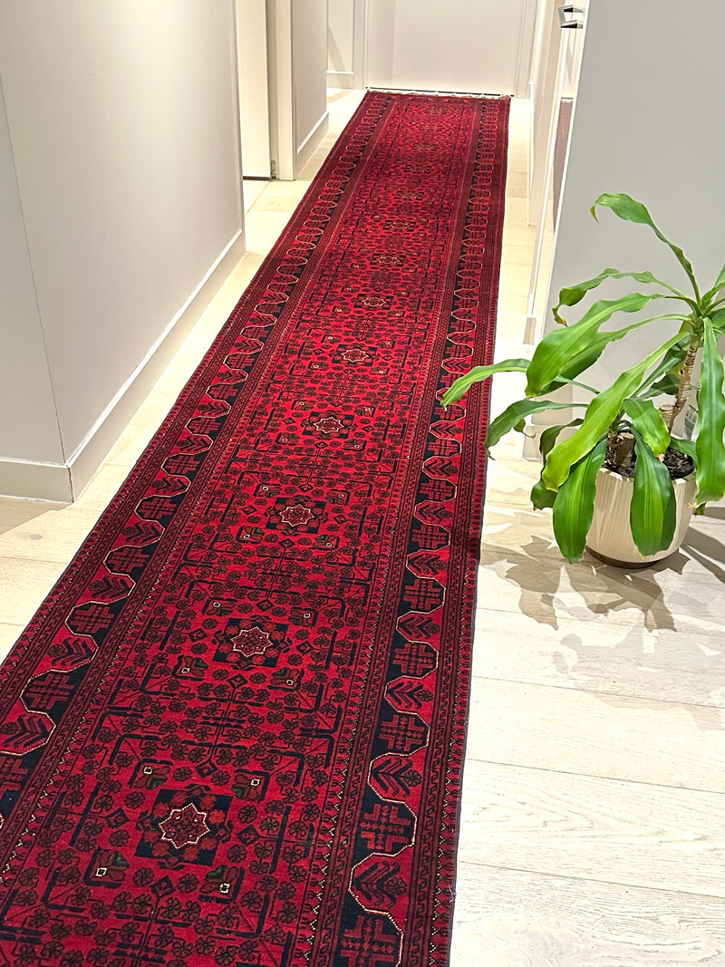 Kamyab Afghan Fine Handmade Tribal Wool Runner Rug (550-2113) 595X80cm