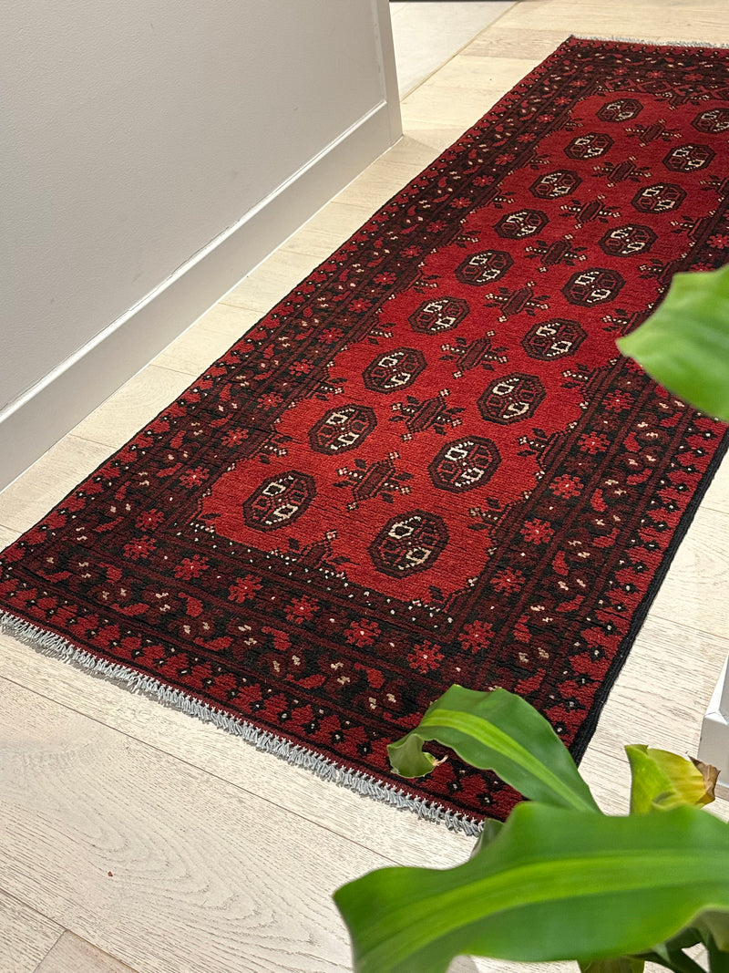 Bokhara Afghan Akhche Tribal Wool Runner Rug (STK550-2122) 193X76cm