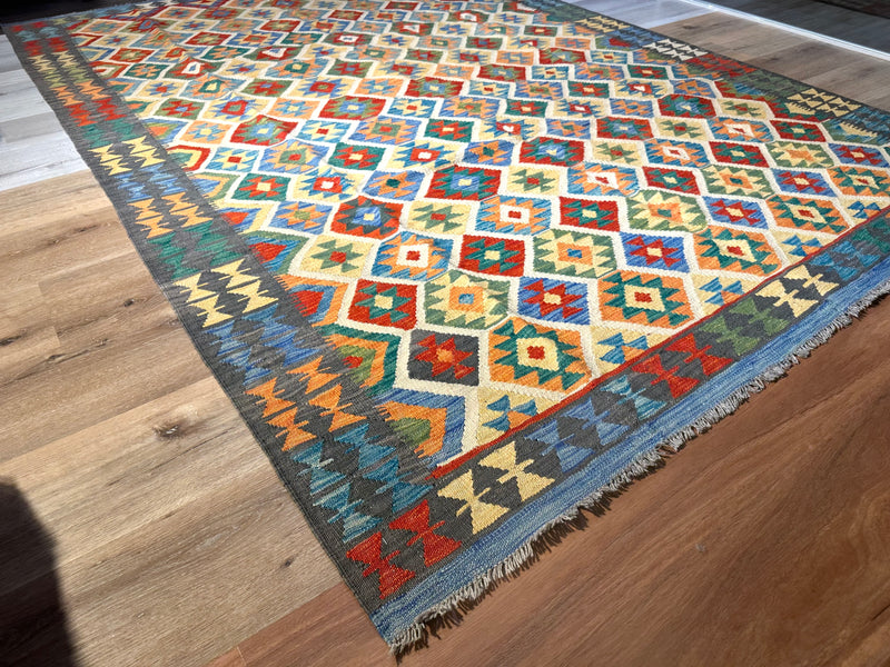 Kilim Chobi Handmade Multi Rug (STK550-1982) 296x209cm, Rugs Online Rugs Sydney Australia, www.rugsonlinerugs.com.au