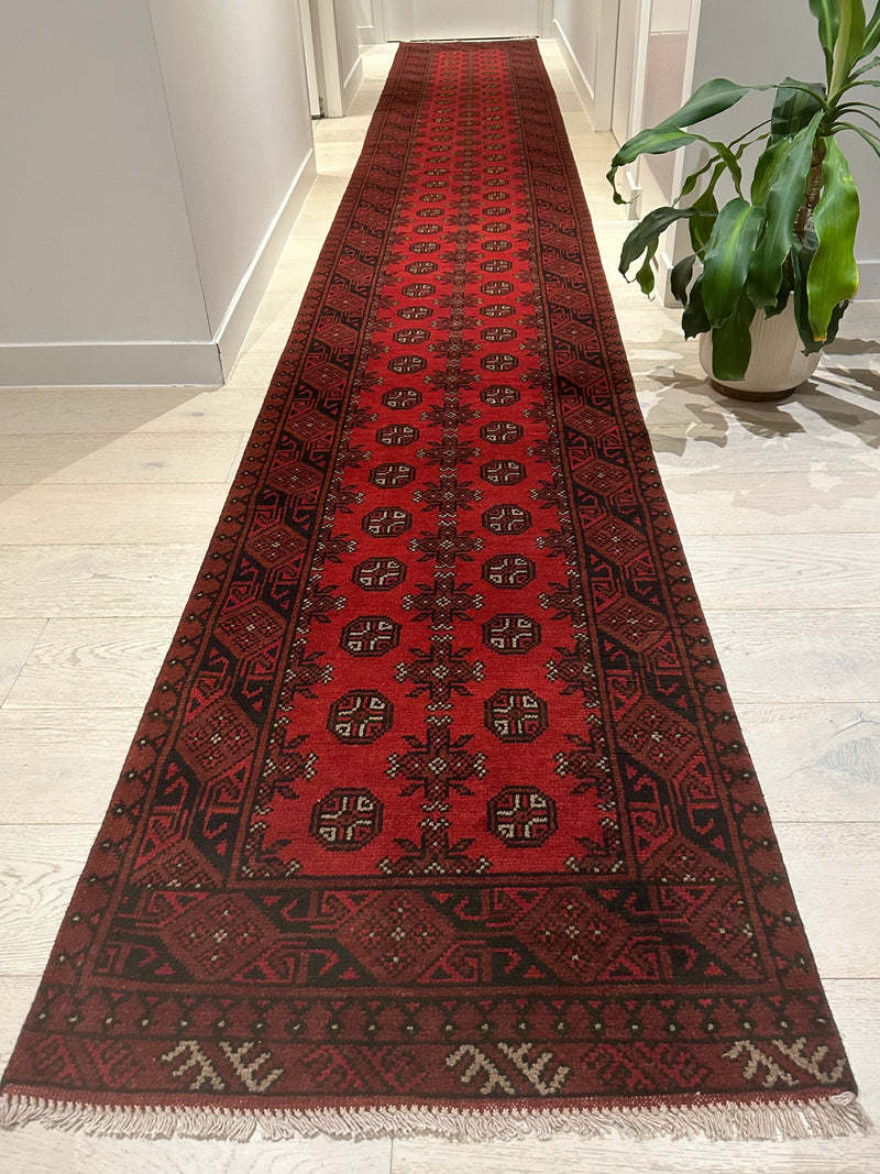 Bokhara Afghan Akhche Tribal Rug (STK550-1989) 577x76cm, Rugs Online Rugs Sydney Australia, www.rugsonlinerugs.com.au