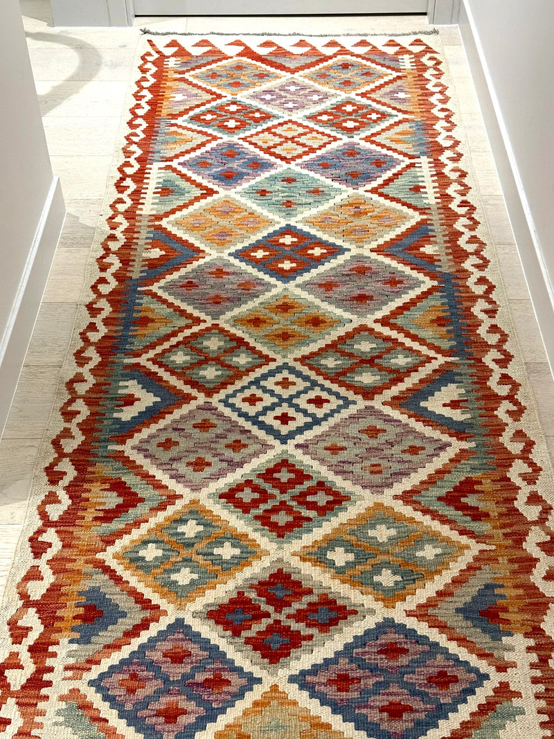 Kilim Chobi Handmade Multi Wool Runner Rug (STK550-2008) 578x85cm