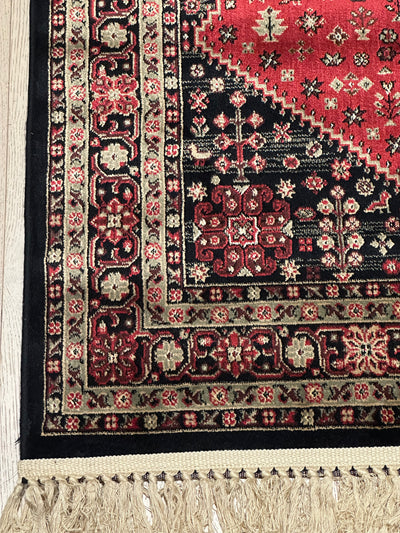 Hereke Tribal Farm Motif Red Silk Road Rug
