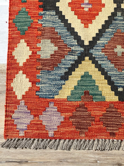 Kilim Chobi Handmade Multi Wool Rug (STK550-2077) 150X104CM