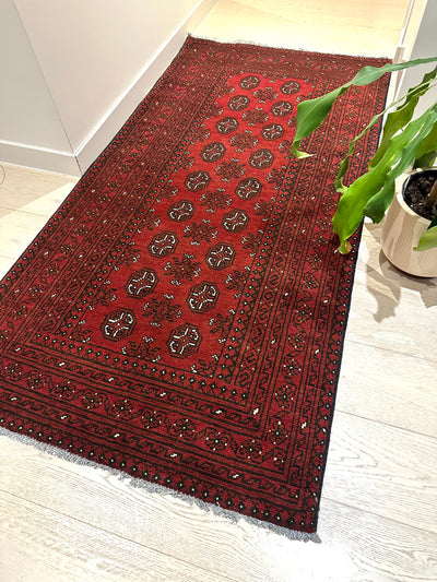 Bokhara Afghan Akhche Tribal Rug (STK550-2043) 197X95cm, Rugs Online Rugs Sydney Australia, www.rugsonlinerugs.com.au