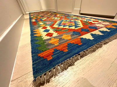 Kilim Chobi Handmade Multi Wool Runner Rug (STK550-2014) 295x80cm,,Rugs Online Rugs Sydney Australia, www.rugsonlinerugs.com.au  