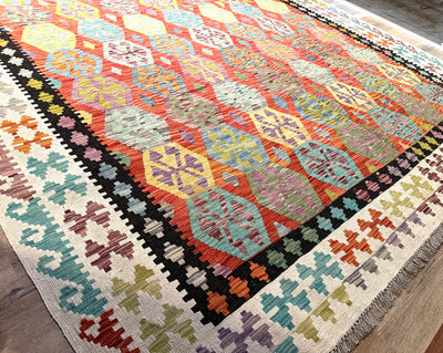 Kilim Chobi Handmade Multi Wool Rug (STK550-2027) 350X255CM, Rugs Online Rugs Sydney Australia, www.rugsonlinerugs.com.au