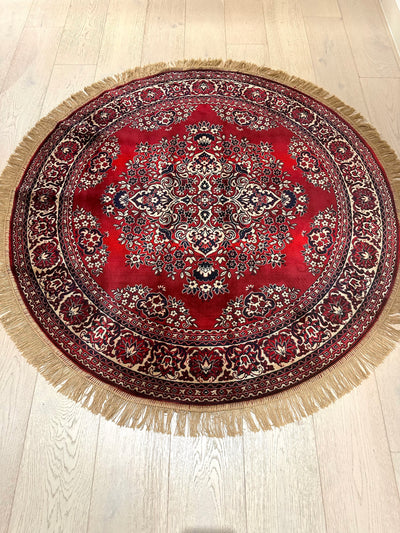 Shiraz Garden Design Red Round Rug, Rugs Online Rugs Sydney Australia, www.rugsonlinerugs.com.au