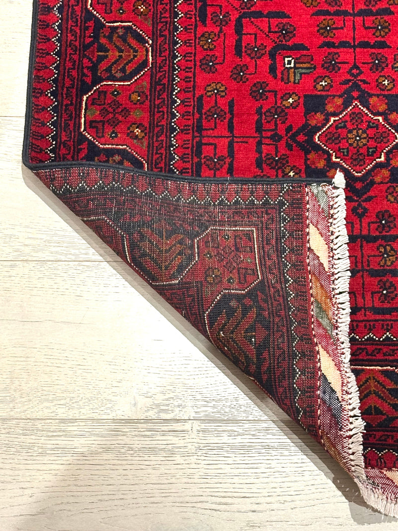 Kamyab Afghan Fine Handmade Tribal Wool Runner Rug (550-2087) 300X79cm
