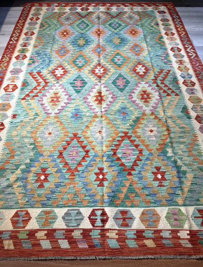 Kilim Chobi Handmade Multi (STK550-1981) 300x200cm, Rugs Online Rugs Sydney Australia, www.rugsonlinerugs.com.au