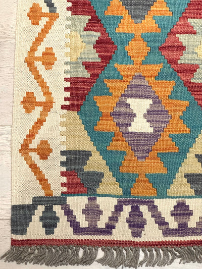 Kilim Chobi Handmade Multi Wool Runner Rug (STK550-2081) 295x80cm