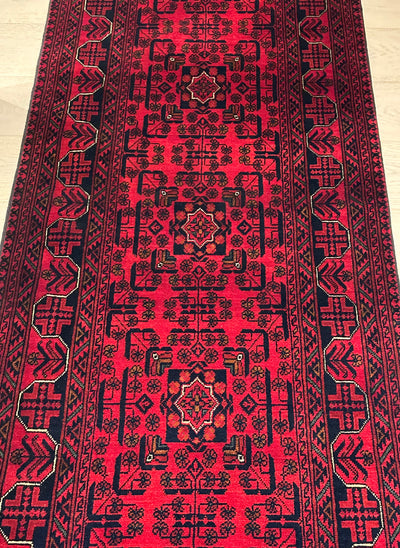 Kamyab Afghan Fine Handmade Wool Tribal Runner Rug (550-2035) 492X78cm