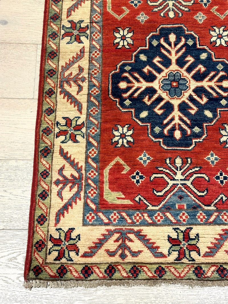 Kazak Fine Handmade Veggie Dye Runner Rug (STK550-1994) 500x77cm