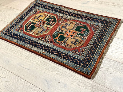 Chobi Vegi Dye Handmade Wool Rug (550-1851) 89X58CM