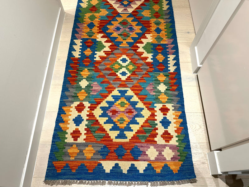 Kilim Chobi Handmade Multi Wool Runner Rug (STK550-2014) 295x80cm