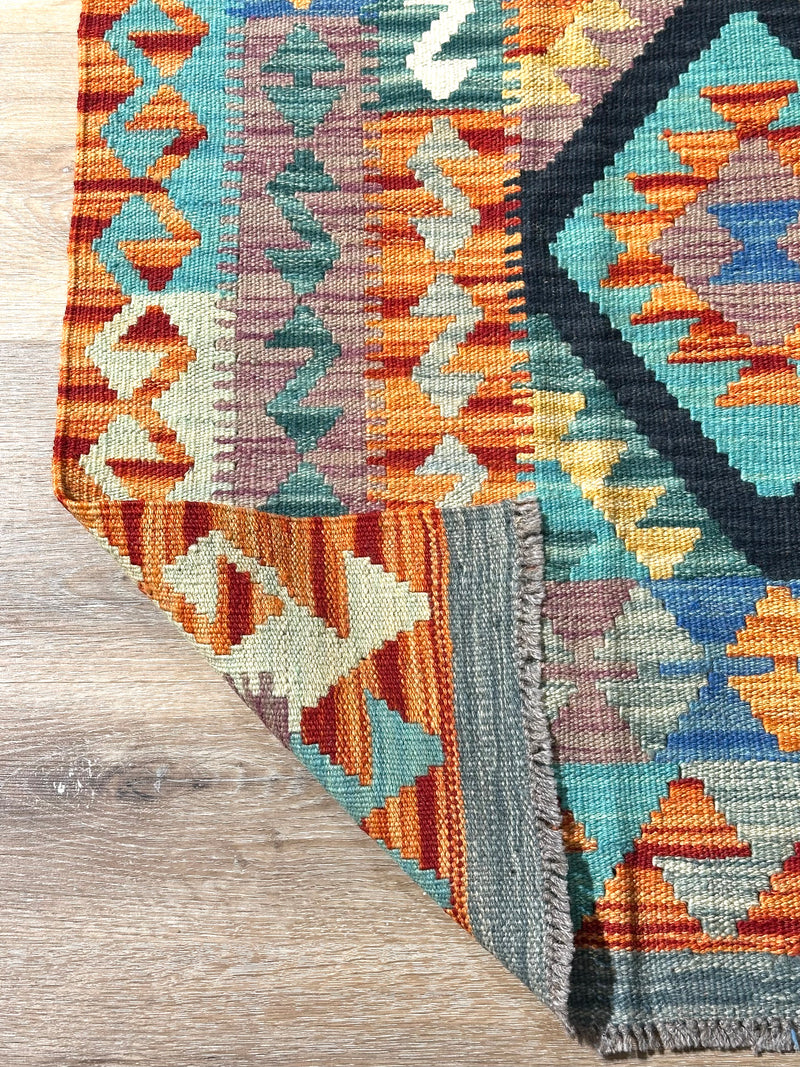 Kilim Chobi Handmade Multi Wool Rug (STK550-2108) 200X150CM
