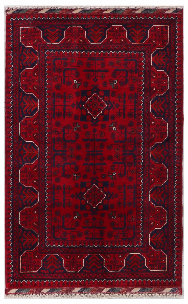 Kamyab Afghan Fine Tribal Wool Rug (550-1942) 123x80cm