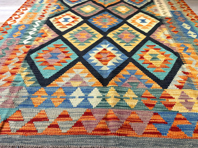 Kilim Chobi Handmade Multi Wool Rug (STK550-2108) 200X150CM