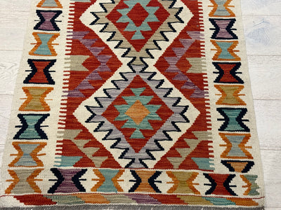 Kilim Chobi Handmade Multi Wool Runner Rug (STK550-2007) 588x81cm