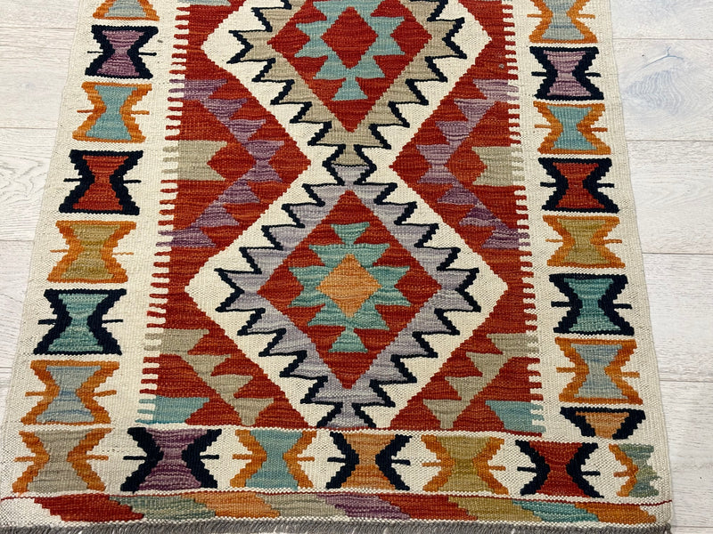 Kilim Chobi Handmade Multi Wool Runner Rug (STK550-2007) 588x81cm