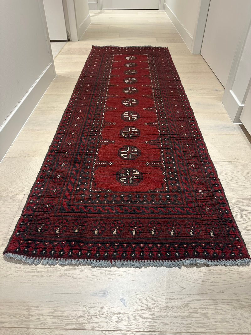 Bokhara Afghan Akhche Tribal Wool Runner Rug (STK550-2044) 196X64cm