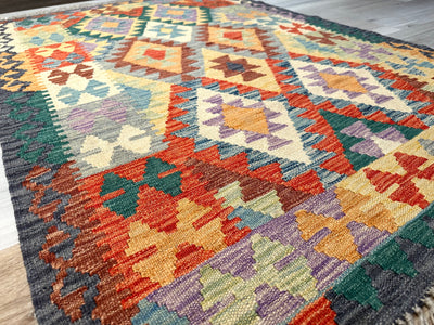 Kilim Chobi Handmade Multi Wool Rug (STK550-2078) 154X103CM