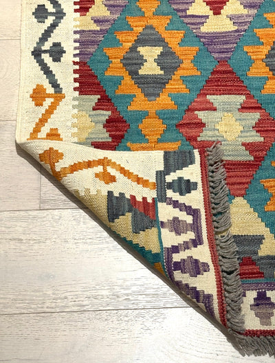 Kilim Chobi Handmade Multi Wool Runner Rug (STK550-2081) 295x80cm