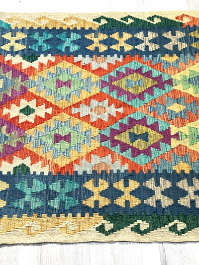 Kilim Chobi Handmade Multi Wool Rug (STK550-2071) 148X100CM