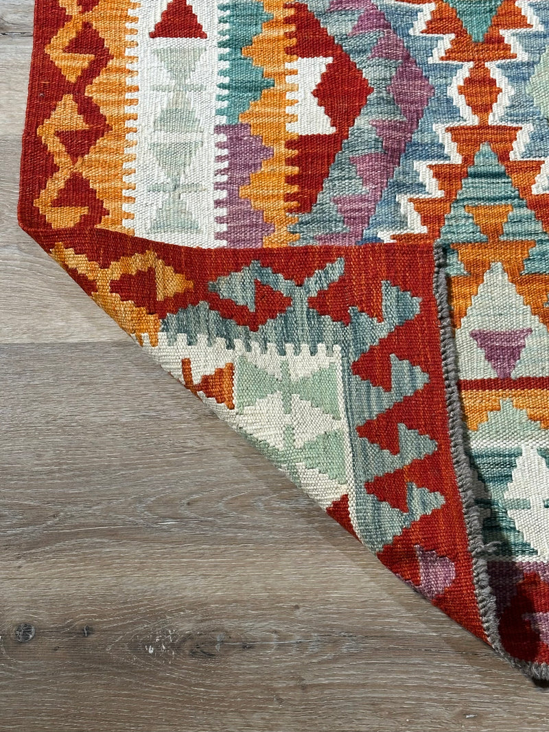 Kilim Chobi Handmade Multi Wool Rug (STK550-2107) 210X161CM