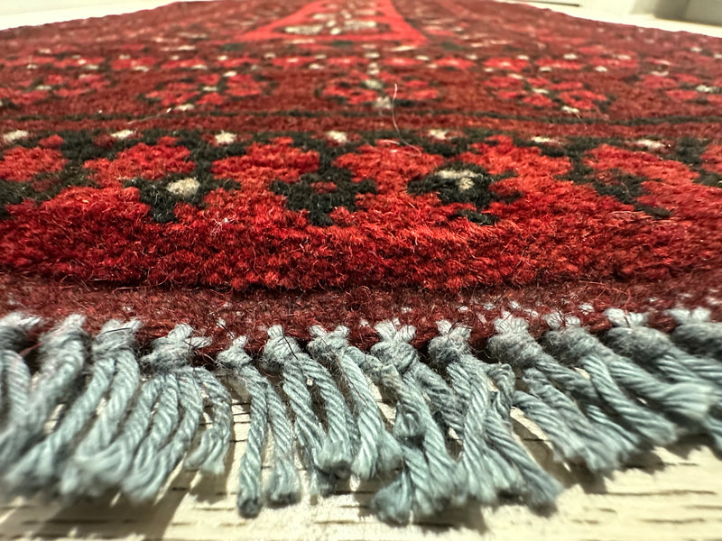 Bokhara Afghan Akhche Tribal Wool Runner Rug (STK550-2125) 158X51cm