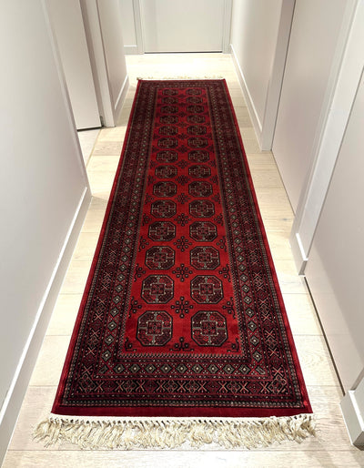 Hereke Turkoman Red Silk Road Runner Rug, Rugs Online Rugs Sydney Australia, www.rugsonlinerugs.com.au