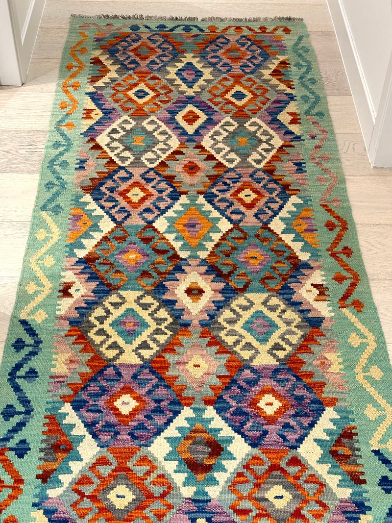 Kilim Chobi Handmade Multi Wool Runner Rug (STK550-2001) 244x79cm