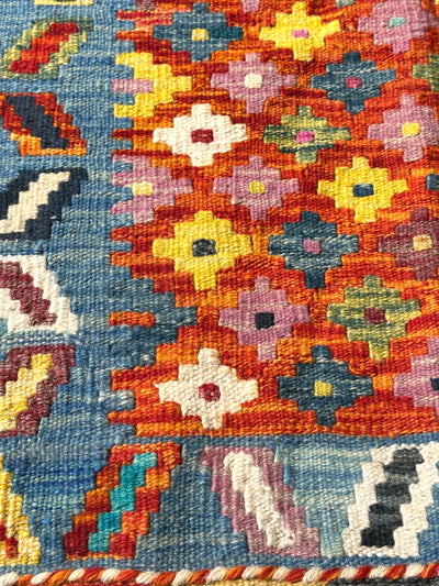 Kilim Chobi Handmade Blue Multi Rug (STK550-2068) 90X64CM