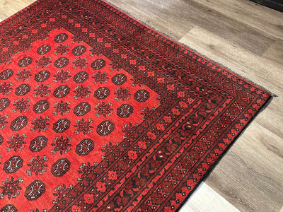 Bokhara Afghan Akhche Tribal Rug (STK550-2021) 289x201cm