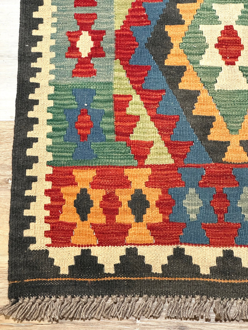 Kilim Chobi Handmade Multi Wool Rug (STK550-2072) 160X106CM