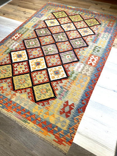 Kilim Chobi Handmade Multi Wool Rug (STK550-2117) 240X163CM