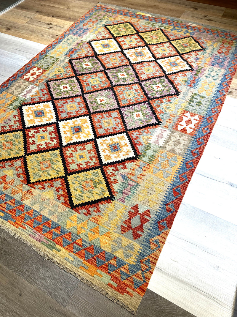Kilim Chobi Handmade Multi Wool Rug (STK550-2117) 240X163CM