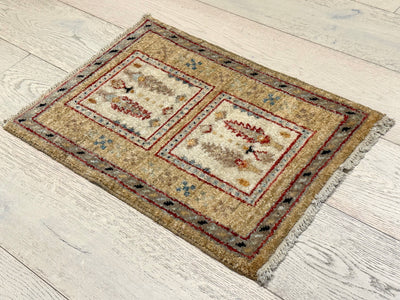 Chobi Handmade Vegi Dye Wool Rug (550-1601) 62X44cm