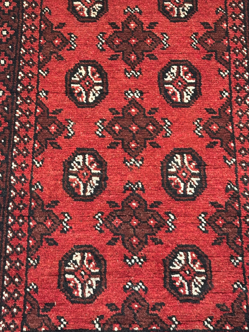 Bokhara Afghan Akhche Tribal Wool Runner Rug (STK550-2120) 292x83cm