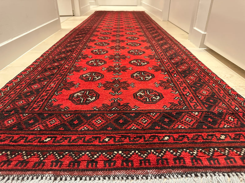 Bokhara Afghan Akhche Tribal Rug (STK550-2039) 285X78cm