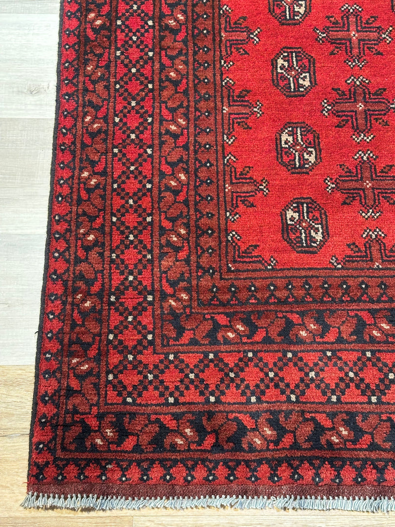 Bokhara Afghan Akhche Tribal Rug (STK550-2118) 244X157CM