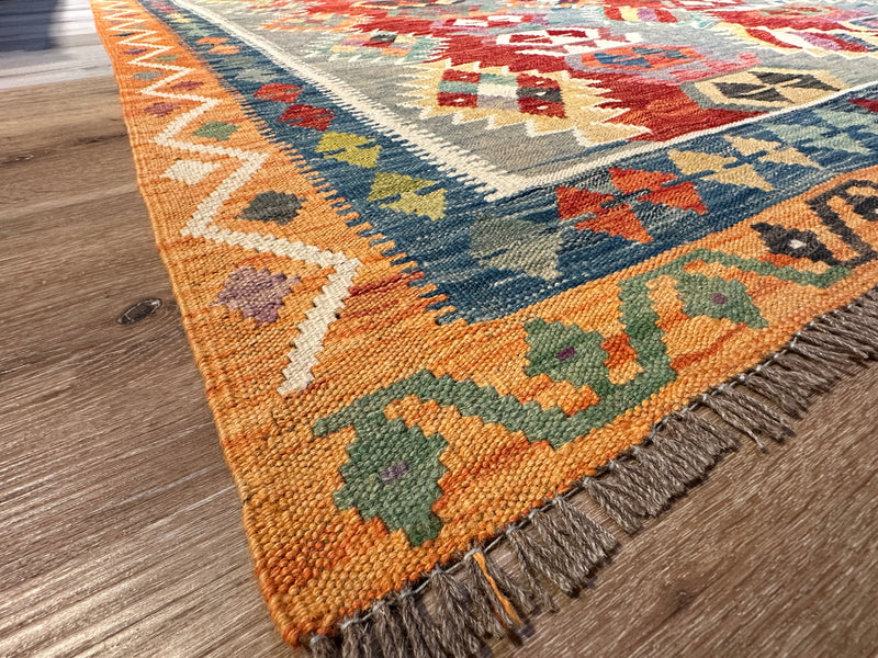 Kilim Chobi Handmade Multi Wool Rug (STK550-2056) 285X201CM, Rugs Online Rugs Sydney Australia, www.rugsonlinerugs.com.au