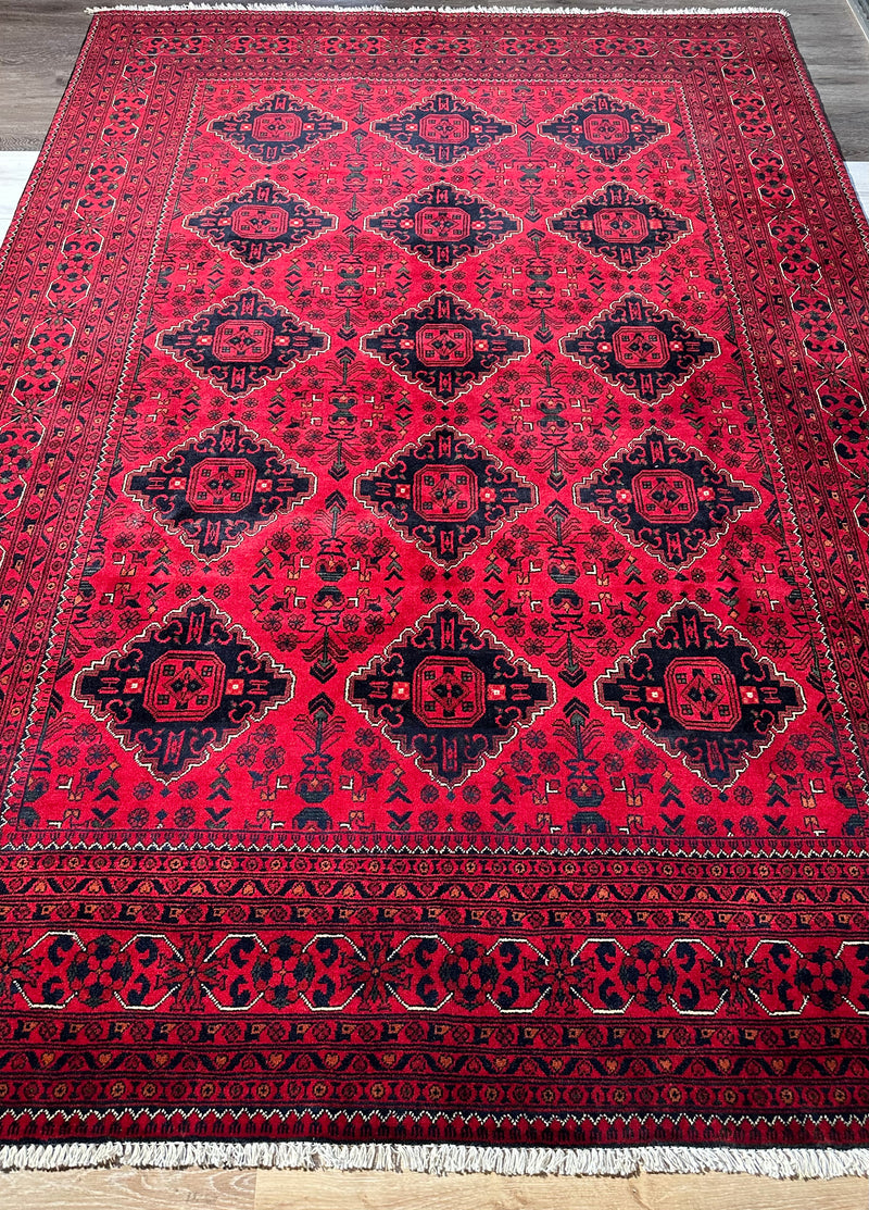 Kamyab Afghan Fine Tribal Wool Rug (550-2024) 280X196CM