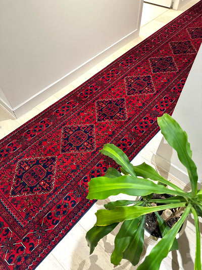 Kamyab Afghan Fine Handmade Tribal Wool Runner Rug (550-2089) 494X80cm