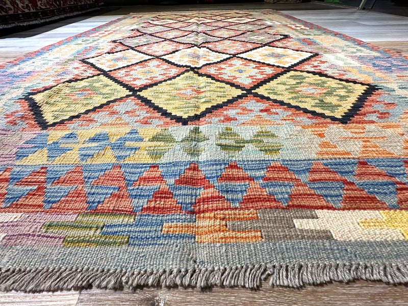 Kilim Chobi Handmade Multi Wool Rug (STK550-2117) 240X163CM